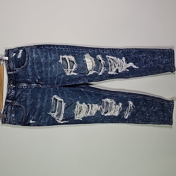 American Eagle size 12 stretch distressed style mom jeans - Picture 1 of 8